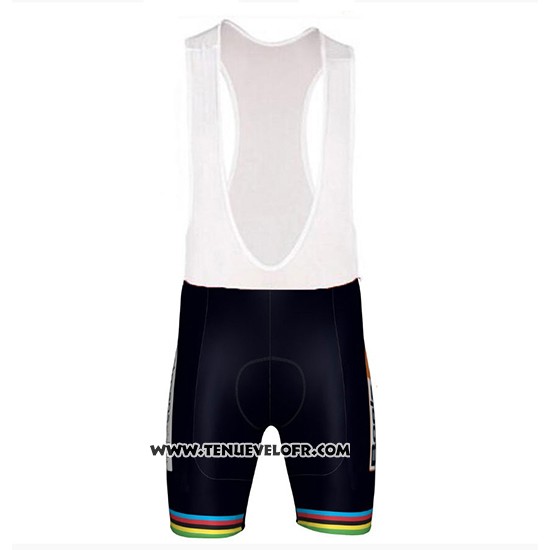 2018 Maillot Ciclismo UCI Mondo Champion Leader Boels Dolmans Blanc Manches Courtes et Cuissard
